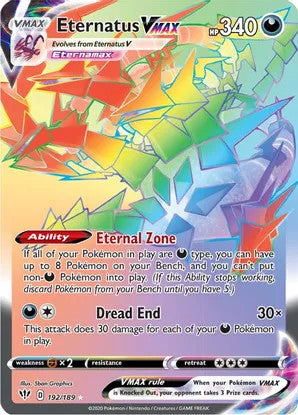 Eternatus VMAX (Secret) - 192/189 (SWSH03) Secret Rare - Near Mint Holofoil