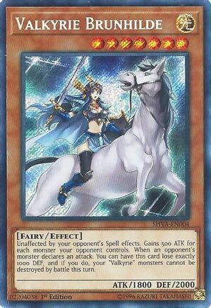 Valkyrie Brunhilde (SHVA-EN004) Secret Rare 1st Edition