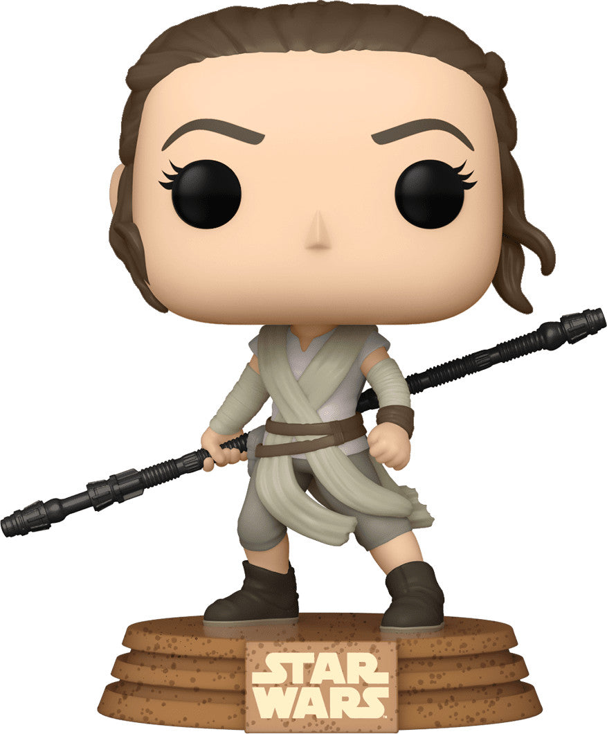 POP Figure: Star Wars #0451 - Rey (Jakku) (Virtual FunKon) (Box Damage)