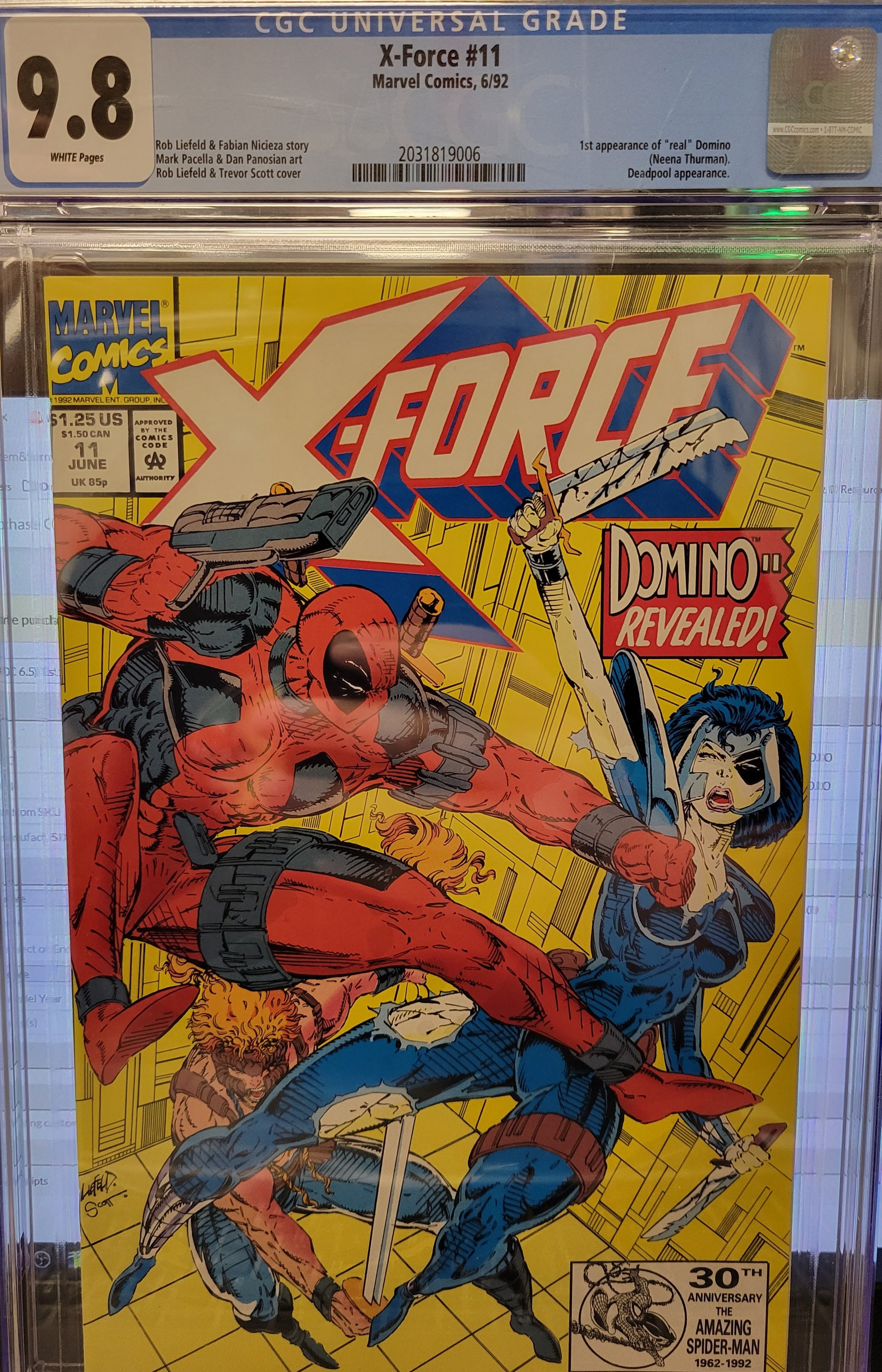 X-Force (1991 Series) #11 (CGC 9.8) 1st App. of Weapon PRIME, 2nd App. of Domino