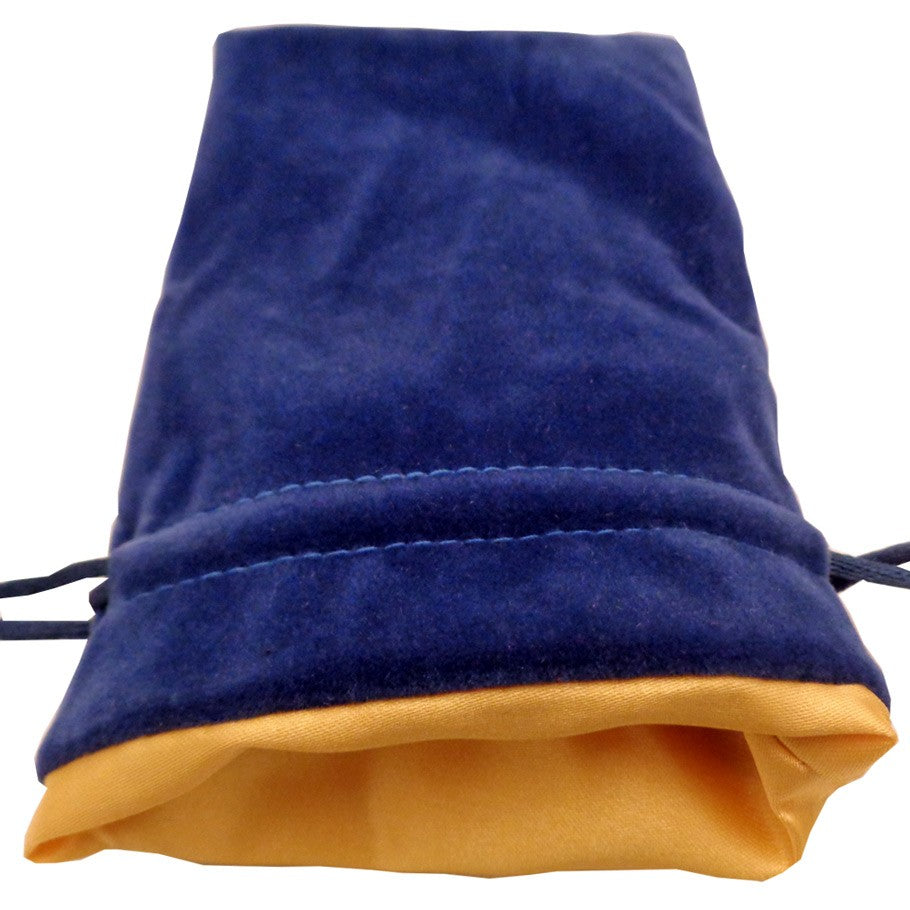 MDG: Dice Bag 4x6 - Blue Velvet w/ Gold Satin