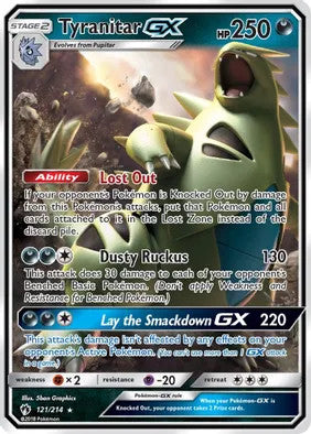 Tyranitar GX - 121/214 (SM8) Ultra Rare - Near Mint Holofoil