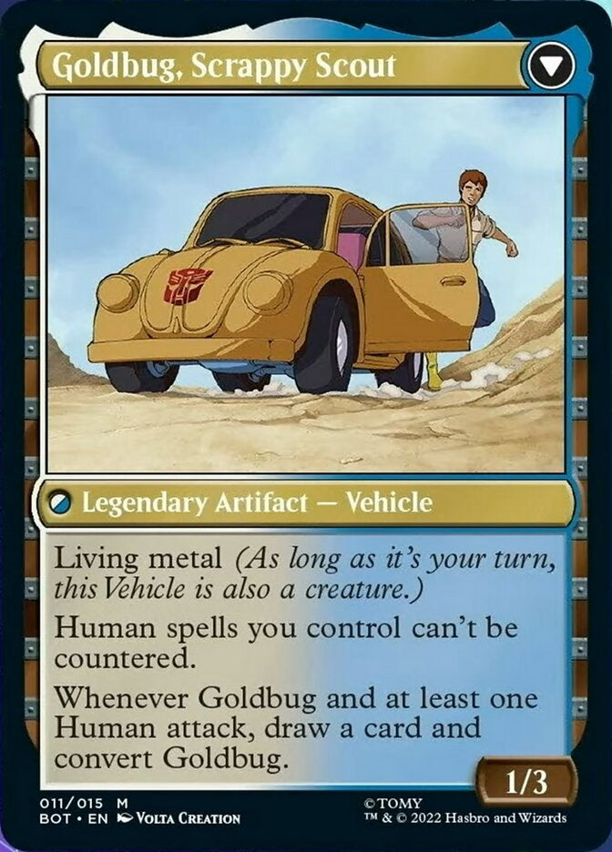 Goldbug, Humanity's Ally // Goldbug, Scrappy Scout (BOT-M)