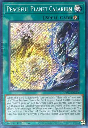 Peaceful Planet Calarium (CYAC-EN058) Secret Rare - Near Mint 1st Edition