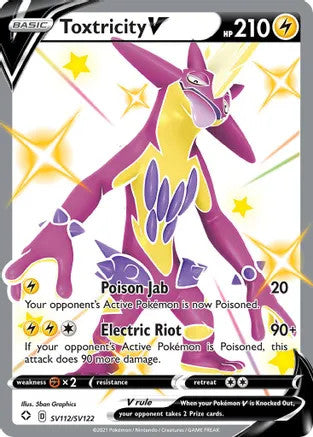 Toxtricity V - SV112/SV122 (SHF:SV) Shiny Holo Rare - Near Mint Holofoil
