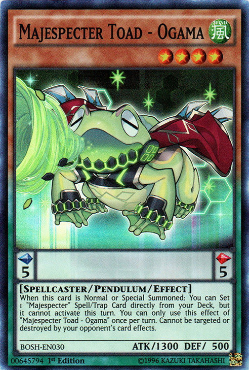 Majespecter Toad - Ogama (BOSH-EN030) Super Rare - Near Mint 1st Edition