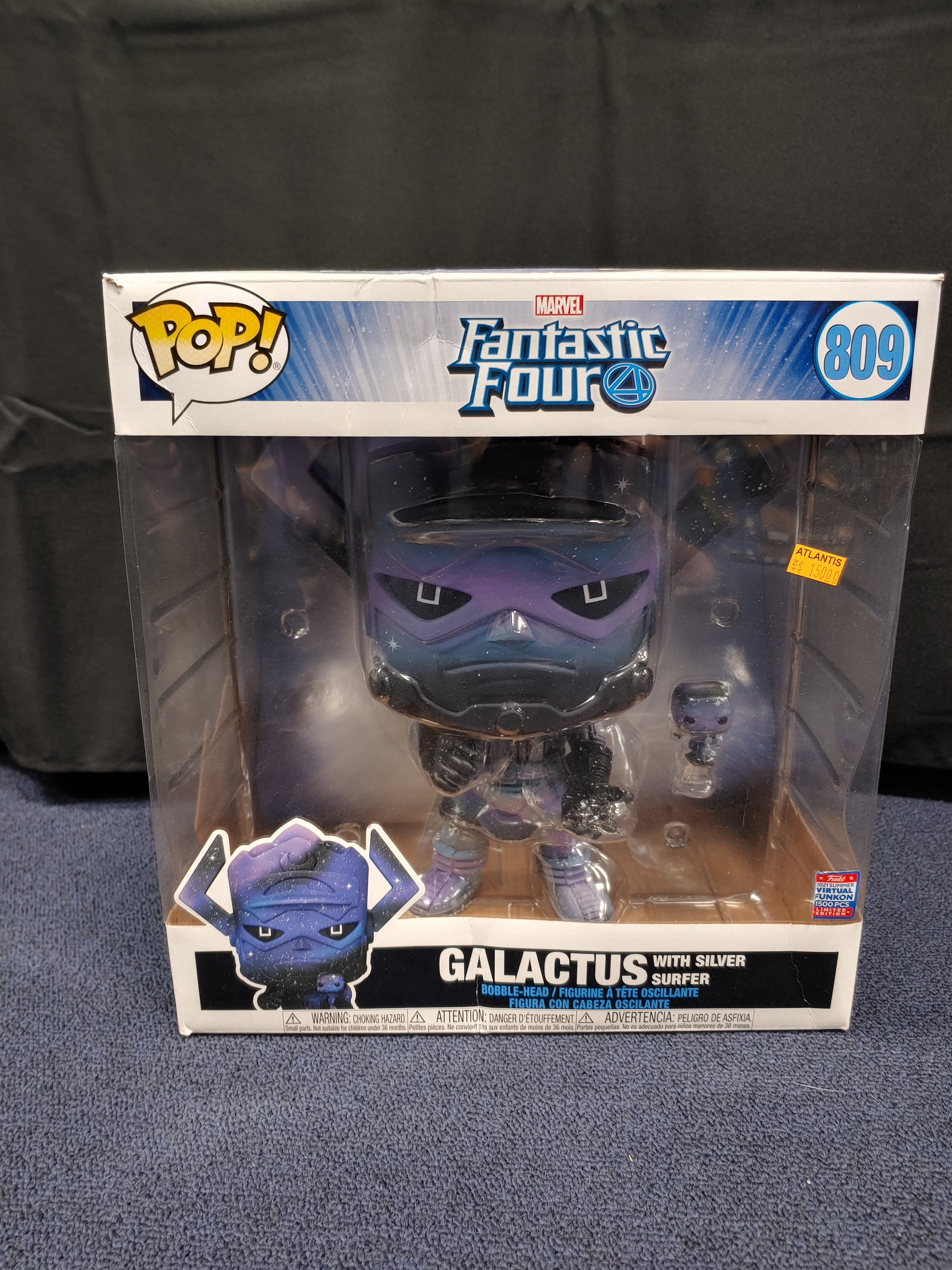 POP Figure (10 Inch): Marvel #0809 - Galactus with Silver Surfer (2021 Virtual Funkon) (Box Damage)