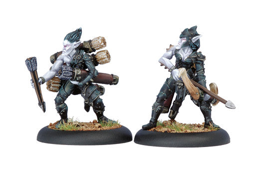 Hordes: Legion - Blight Archer Officer & Ammo Porter, Unit Attachment (2 Metal)