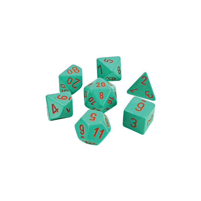CHX30039: Heavy - Poly Set Turquoise w/orange (7)