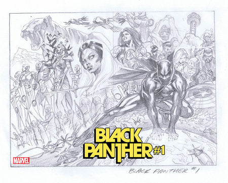 BLACK PANTHER #1 ALEX ROSS 2ND PRINTING SKETCH VARIANT
