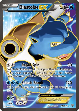 Blastoise EX (142/146) Full Art Light Play