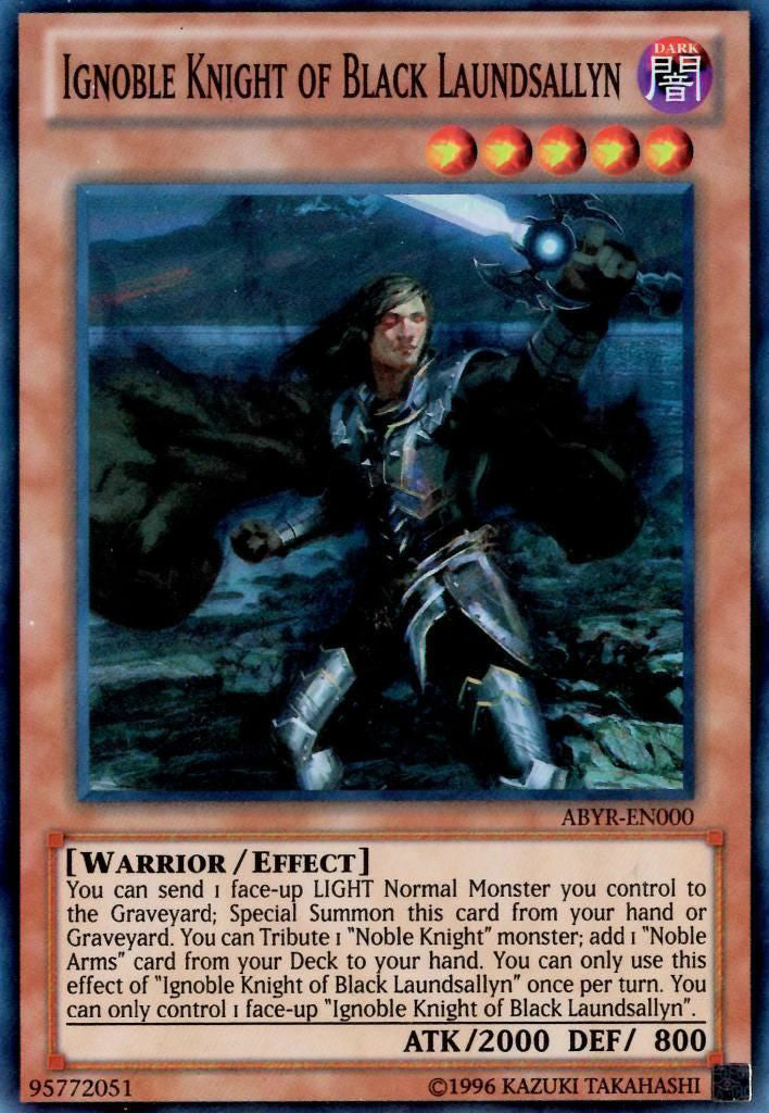 Ignoble Knight of Black Laundsallyn (ABYR-EN000) Super Rare - Near Mint Unlimited