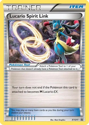 Lucario Spirit Link - XY211 (XY:PR) Promo - Near Mint