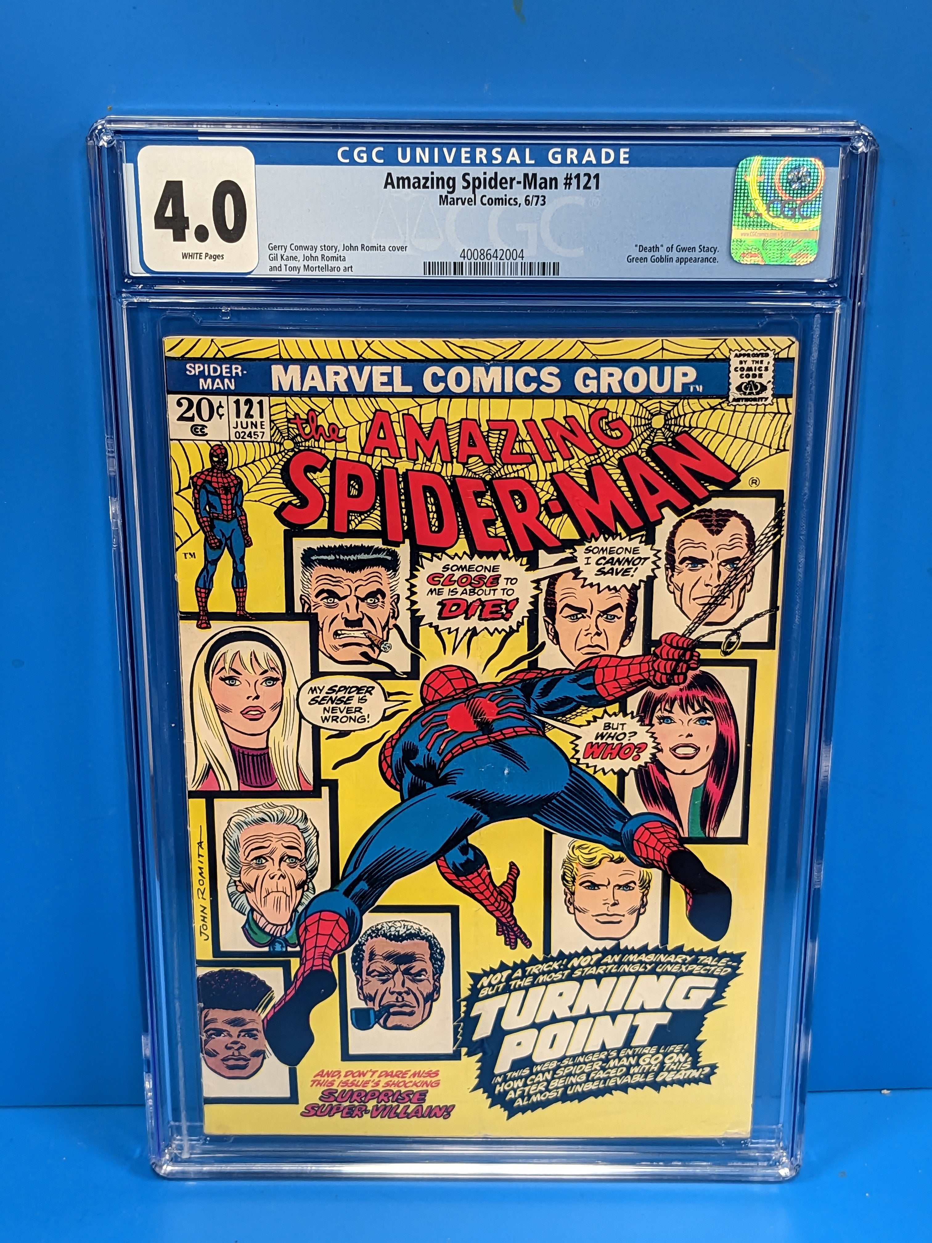 Amazing Spider-Man (1963 Series) #121 (CGC 4.0) Death of Gwen Stacy