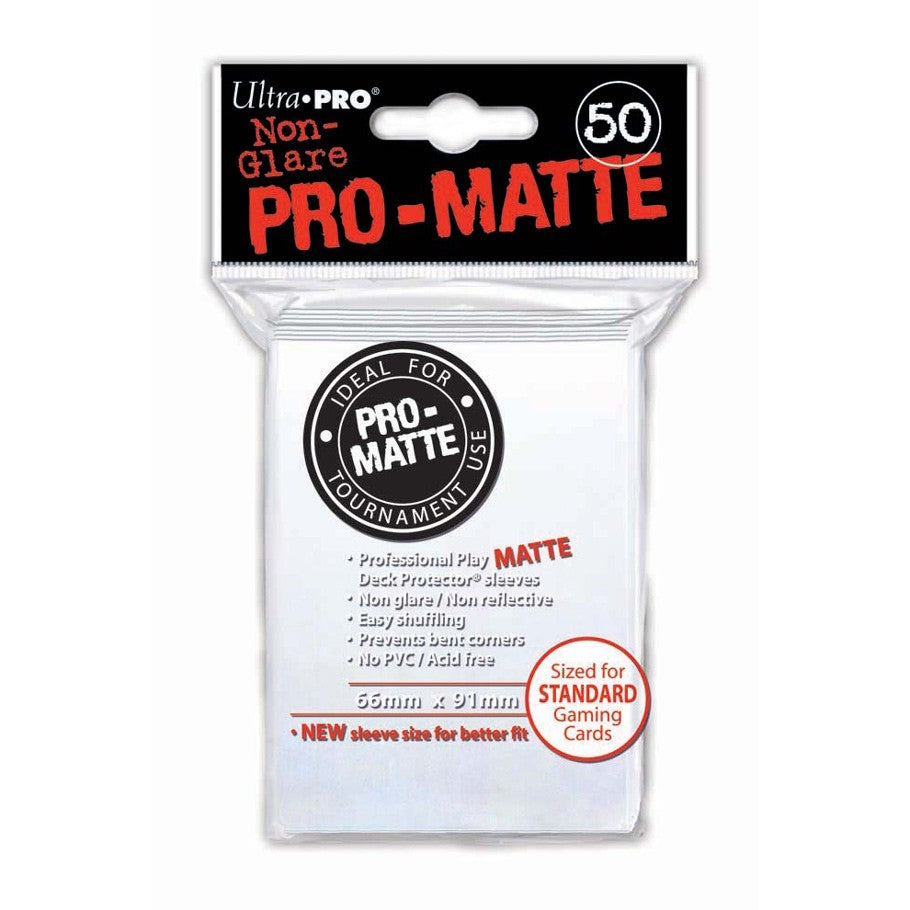 Ultra-PRO: Standard Sleeves - Pro-Matte: White (50)