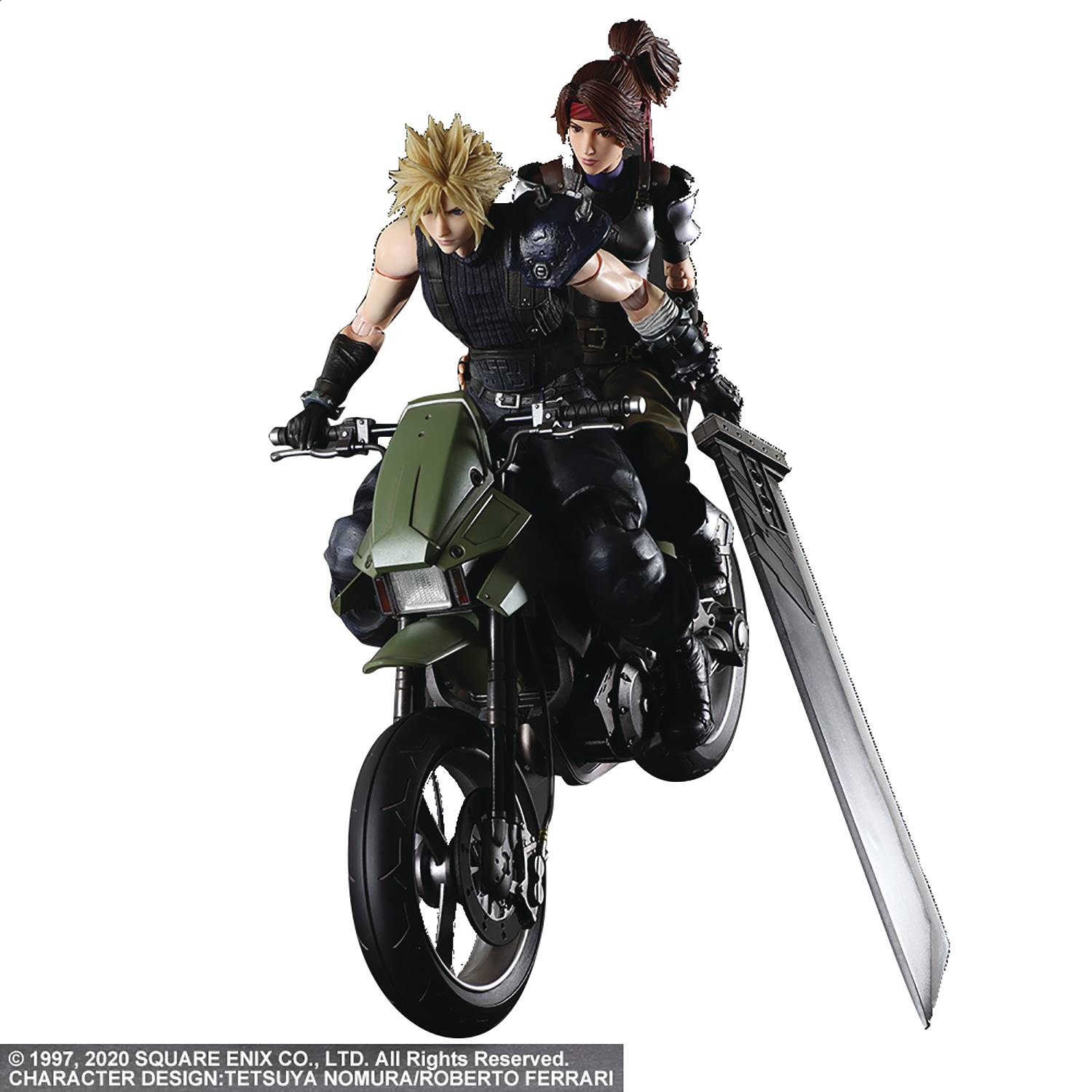 FF VIIR PLAY ARTS KAI JESSIE CLOUD & MOTORCYCLE AF SET