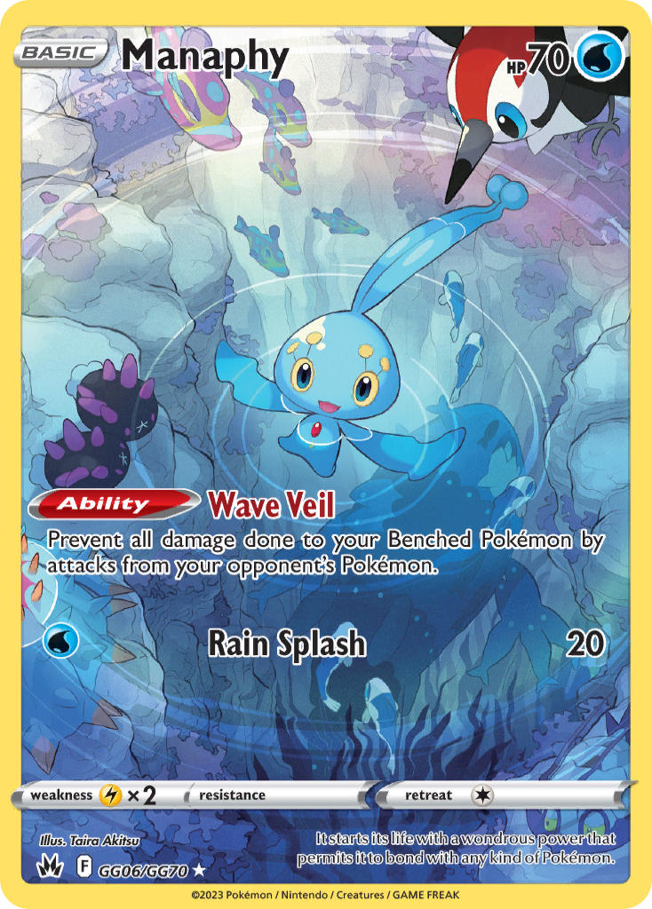 Manaphy - GG06/GG70 (CRZ:GG) Holo Rare - Near Mint Holofoil