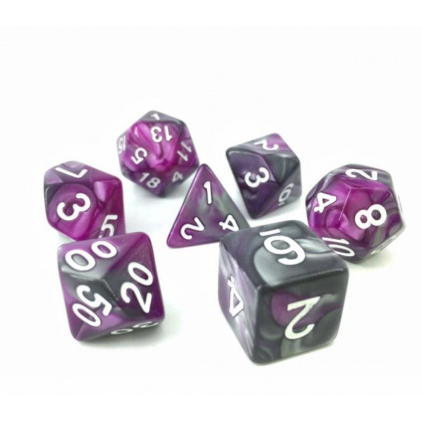 HDB-09: Blend - Silver/Purple Poly Set (7)