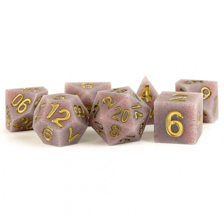 MDG: Sharp Edge Silicone Rubber Dice - Volcanic Soot Poly (7)