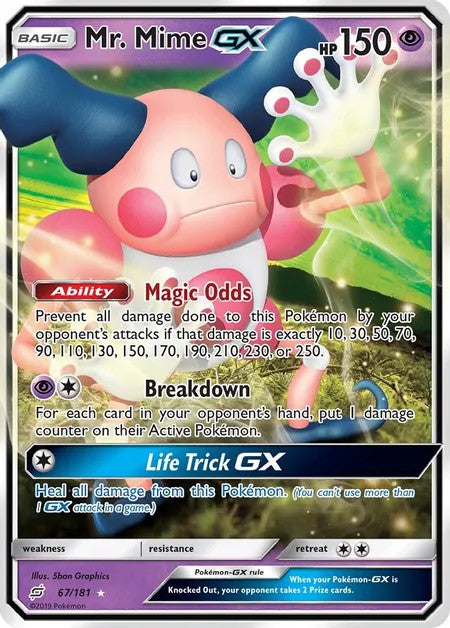 Mr. Mime GX - 67/181 (SM9) Ultra Rare - Near Mint Holofoil