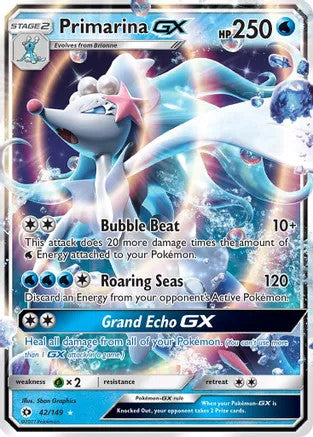 Primarina GX - 042/149 (SM01) Ultra Rare - Near Mint Holofoil