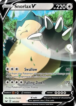 Snorlax V - 141/202 (SWSH01) Ultra Rare - Near Mint Holofoil
