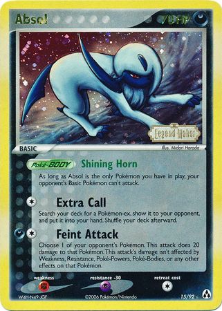 Absol (15/92) Reverse Holofoil Pre-release Promo