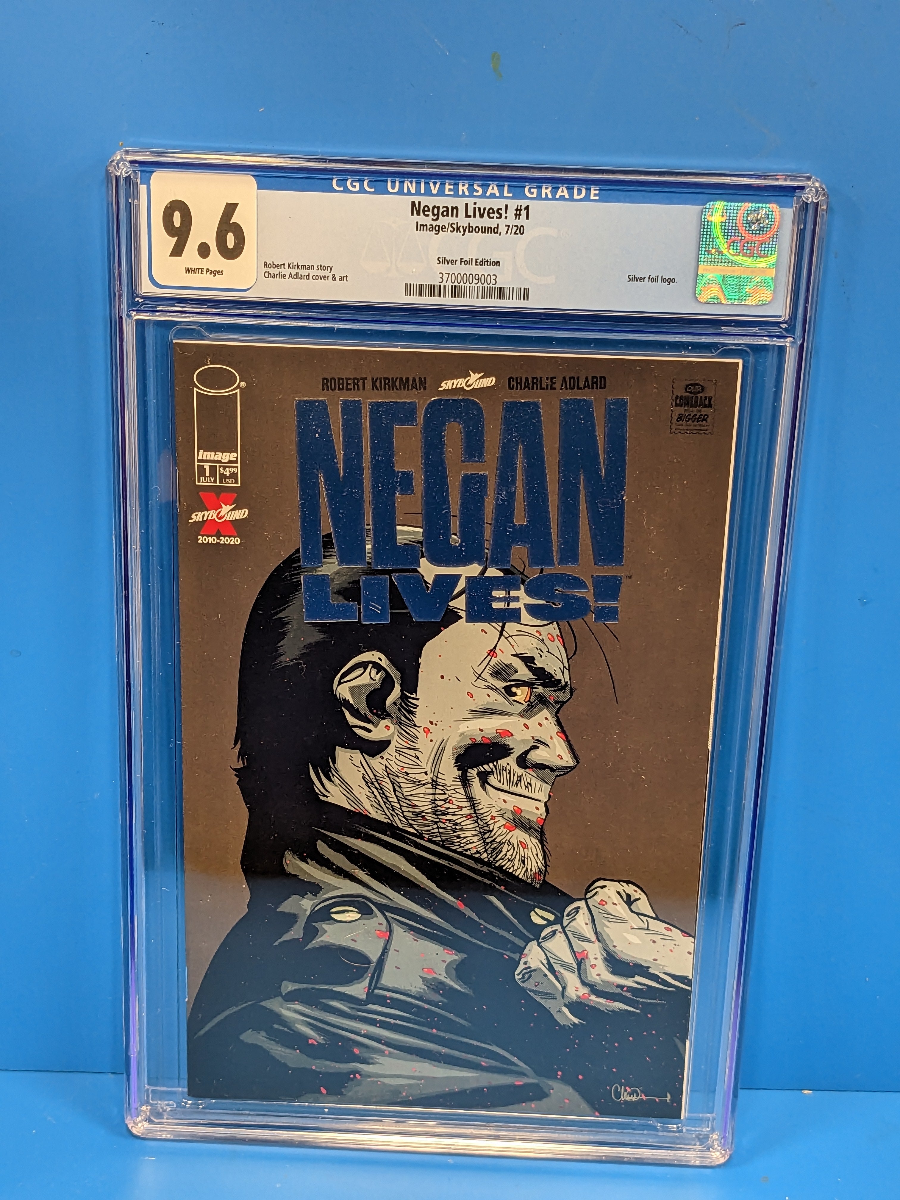 Negan Lives (2020 Series) #1 (CGC 9.6) Silver Foil Retailer Variant Cover