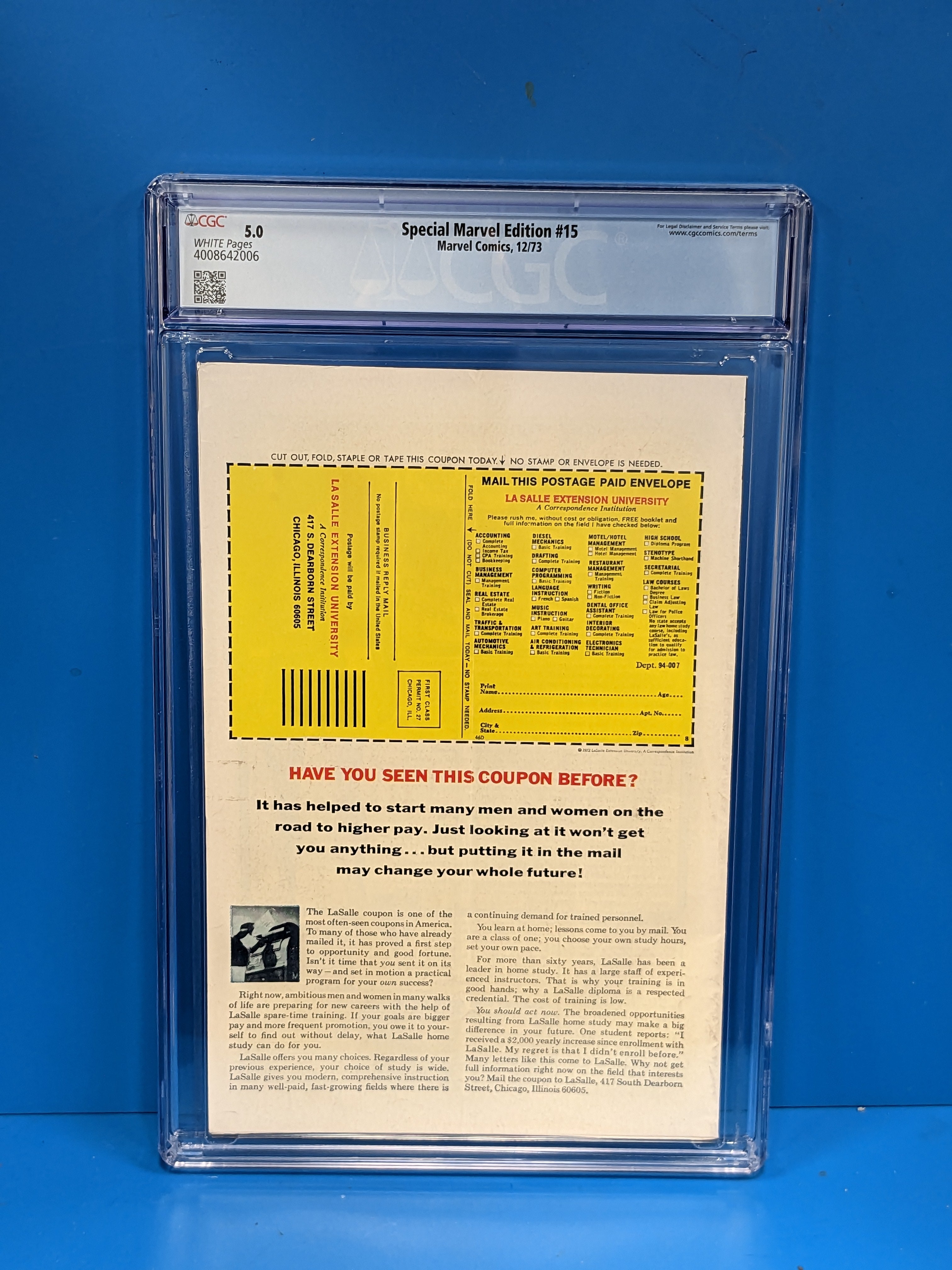 Special Marvel Edition (1971 Series) #15 (CGC 5.0) 1st Shang-Chi, 1st Fu Manchu