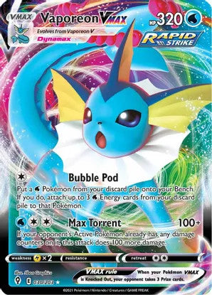 Vaporeon VMAX - 030/203 (SWSH07) Ultra Rare - Near Mint Holofoil