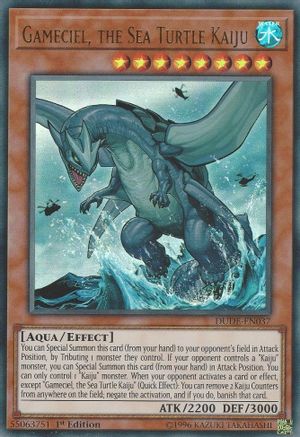 Gameciel, The Sea Turtle Kaiju (DUDE-EN037) Ultra Rare - Near Mint 1st Edition