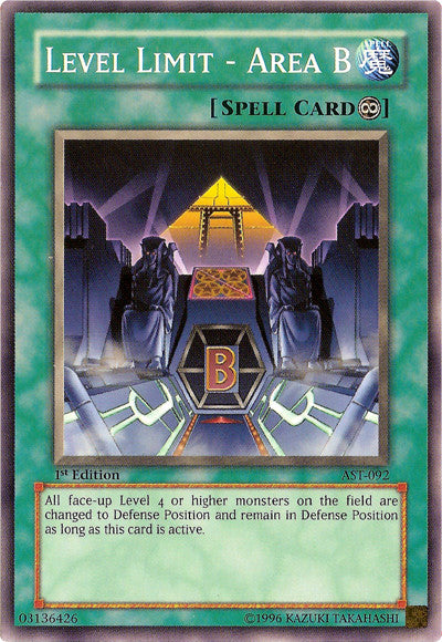 Level Limit - Area B (AST-092) Common - Near Mint 1st Edition