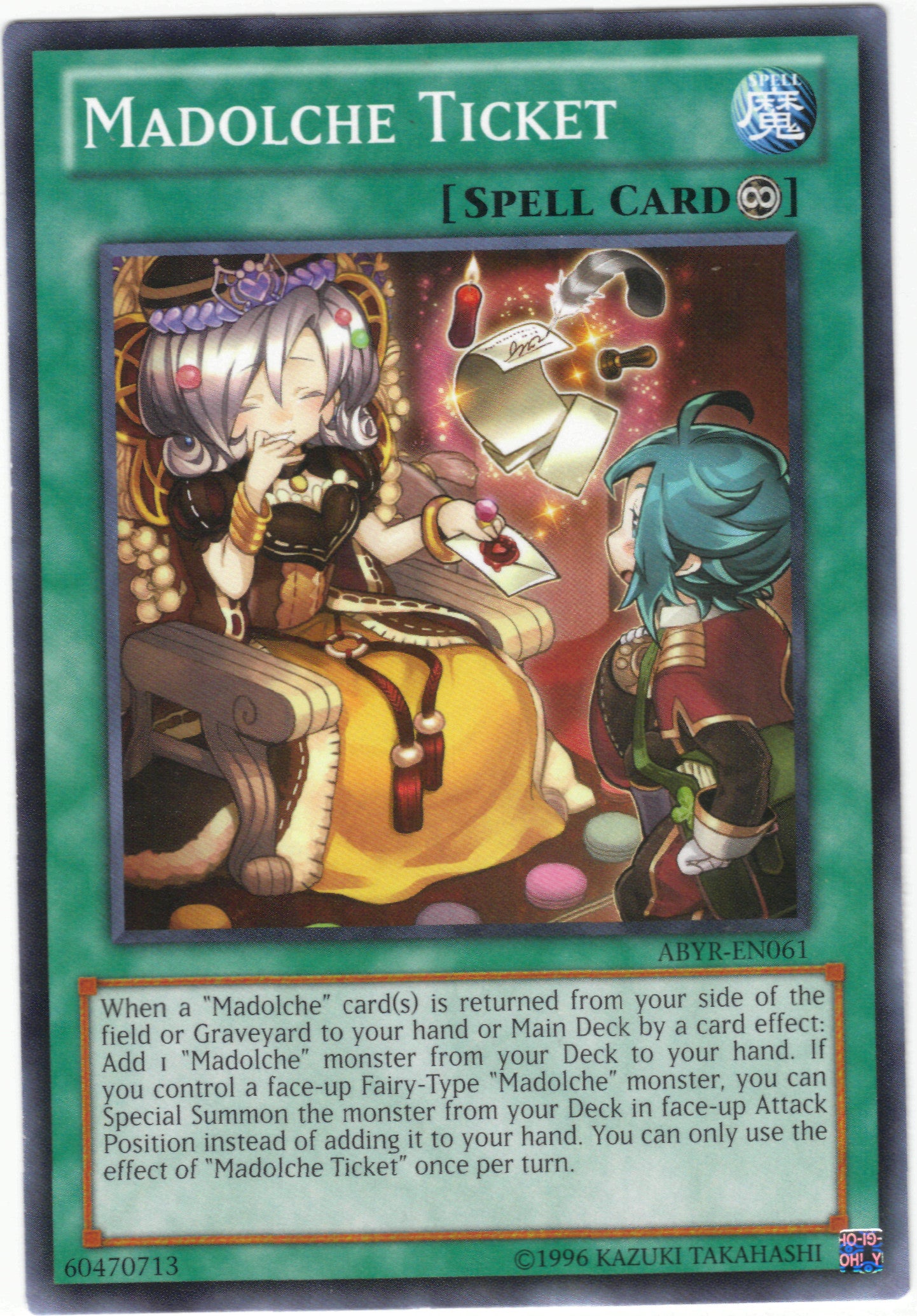 Madolche Ticket (ABYR-EN061) Common - Near Mint Unlimited