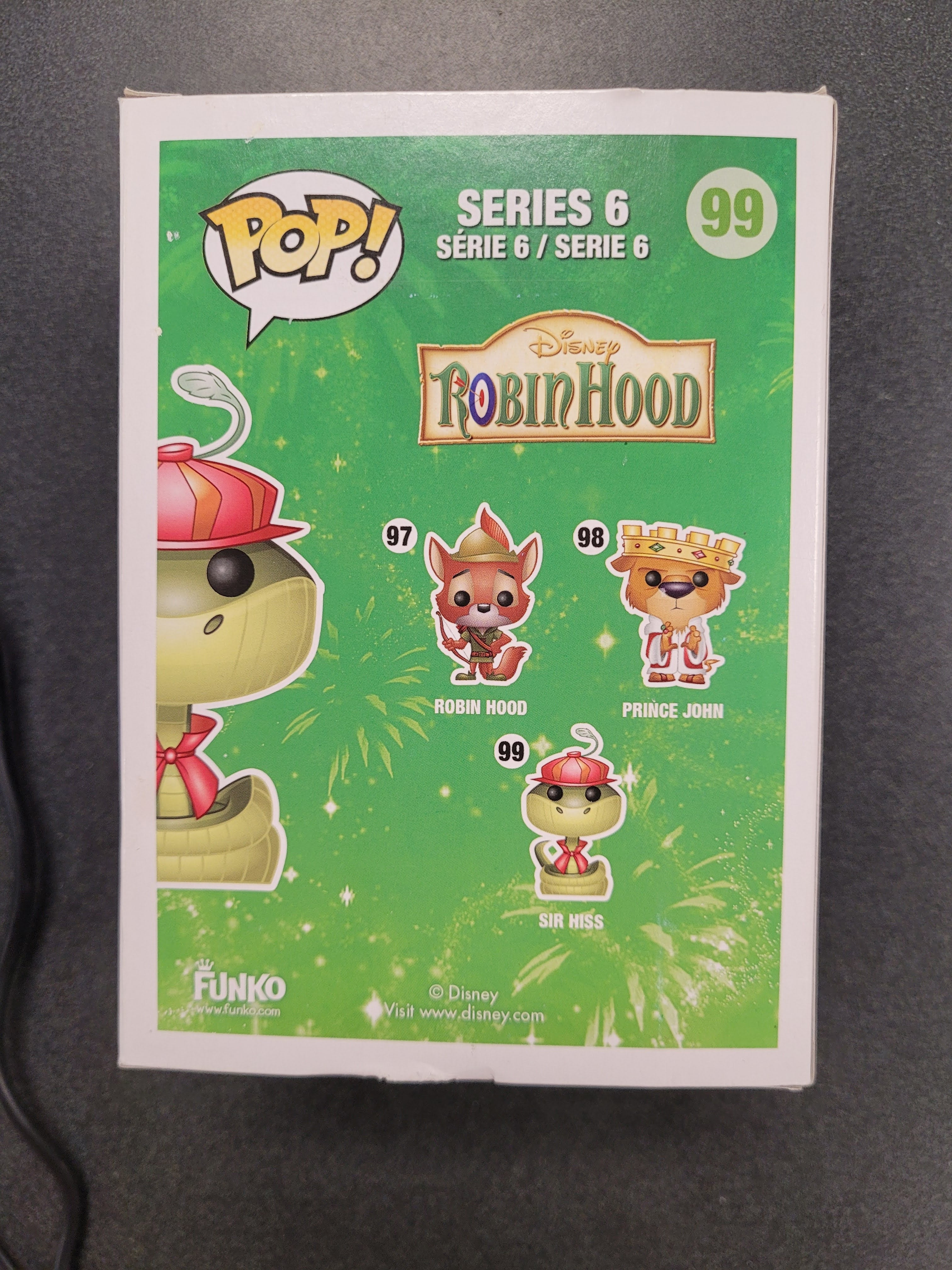 POP Figure: Disney #0099 - Sir Hiss (Damaged Box)