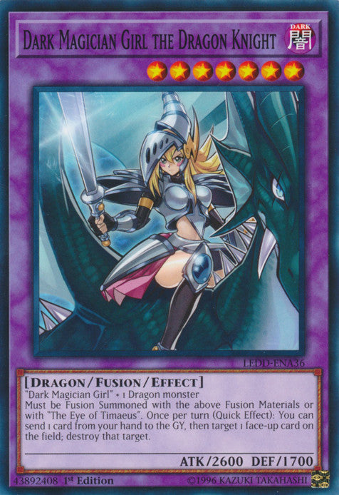 Dark Magician Girl The Dragon Knight (LEDD-ENA36) 1st Edition