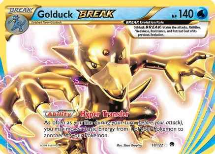 Golduck BREAK - 018/122 (BKP) Rare BREAK - Near Mint Holofoil