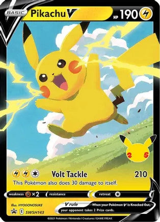 Pikachu V - SWSH143 (SWSH:PR) Promo - Near Mint Holofoil