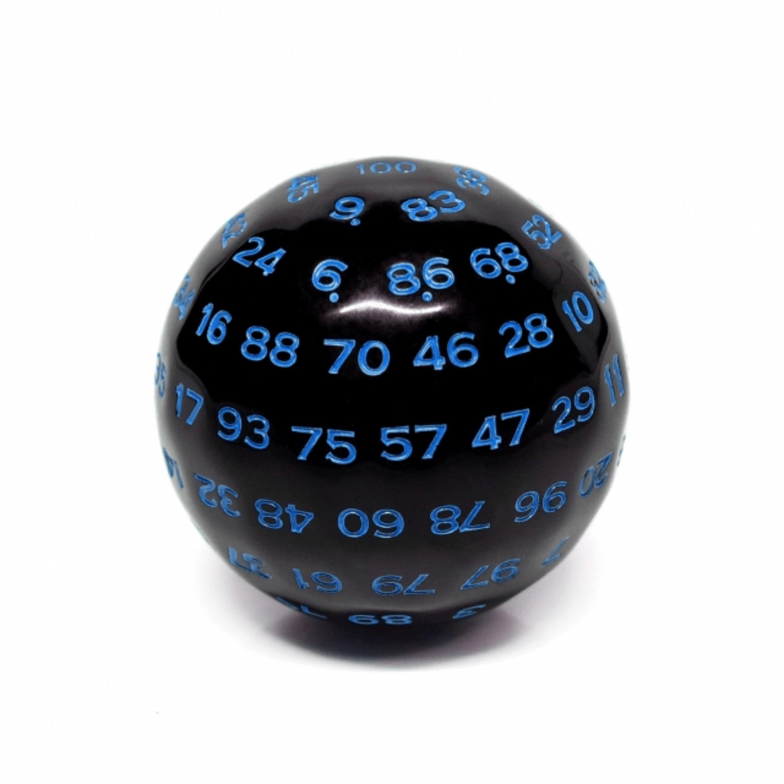 HDD-35: d100 - Opaque Black w/ blue