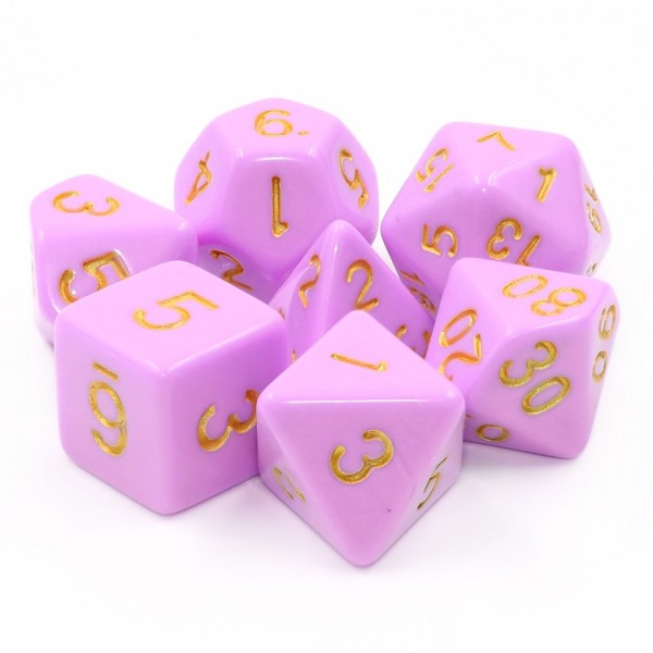 HDO-11: Opaque - Cerise Gold Poly Set (7)