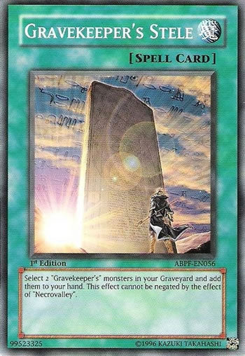 Gravekeeper's Stele (ABPF-EN056) Common - Near Mint 1st Edition