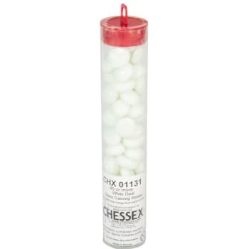 CHX01131: Glass Stones Tube - White (25)