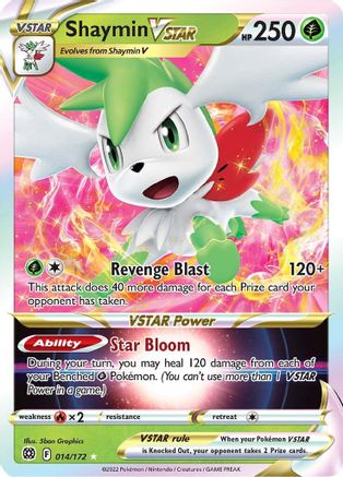 Shaymin VSTAR - 014/172 (SWSH09) Ultra Rare - Near Mint Holofoil