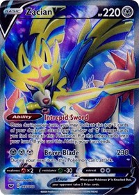 Zacian V (Full Art) - 195/202 (SWSH01) Ultra Rare - Near Mint Holofoil