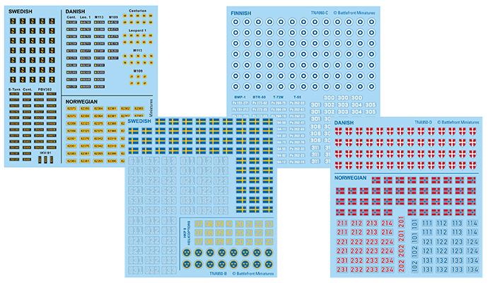 Flames of War: Team Yankee WW3: Nordic Forces (TNA950) - Decals