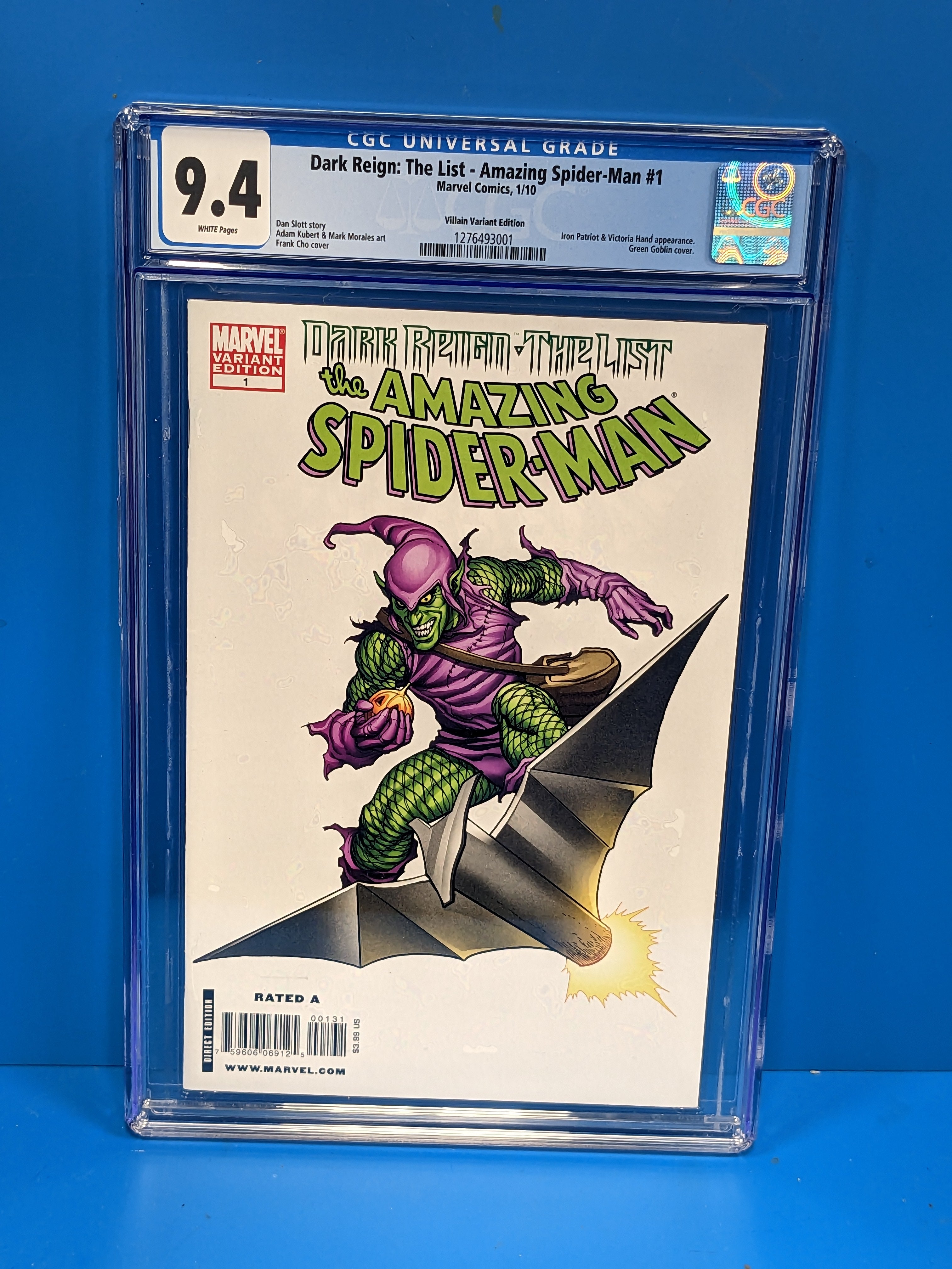 Dark Reign: The List - Amazing Spider-Man (2010 Series) #1 (CGC 9.4) Frank Cho Green Goblin Villain Variant Cover