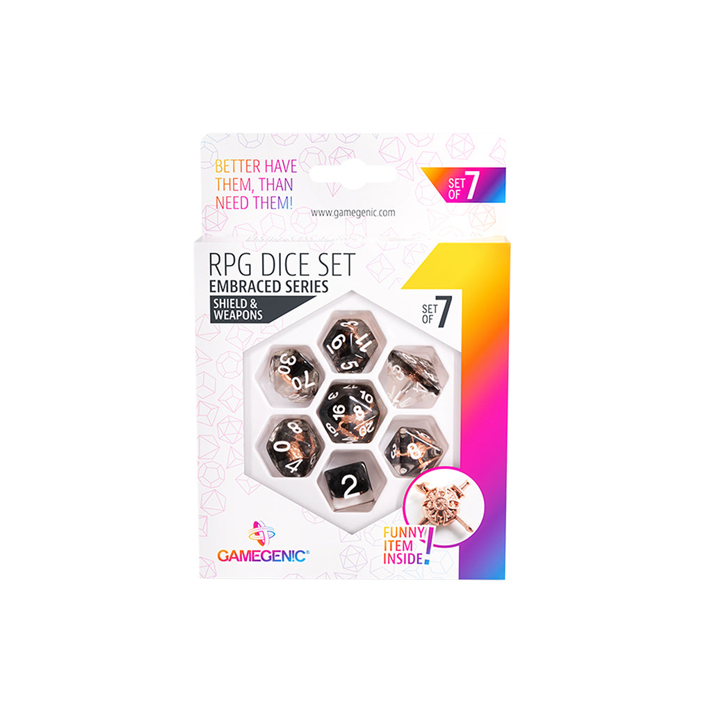 GameGenic: RPG Dice Set - Embraced Series: Shield & Weapons