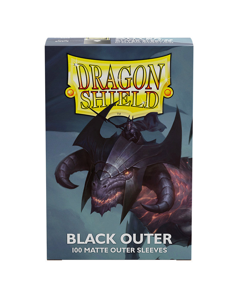 Dragon Shield: Standard - Matte Black: Outer Sleeves 100 Count