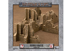 Battlefield in a Box (BB614) - Gothic Battlefields: Walls - Sandstone 30mm