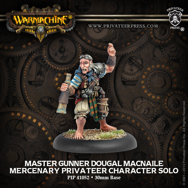 Warmachine: Mercenaries - Privateer: Master Gunnr Dougal MacNaile, Character Solo (Metal)