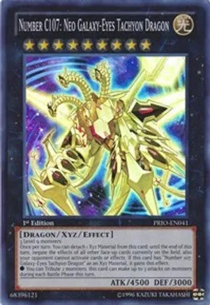 Number C107: Neo Galaxy-Eyes Tachyon Dragon (PRIO-EN041) Ultra Rare Moderate Play